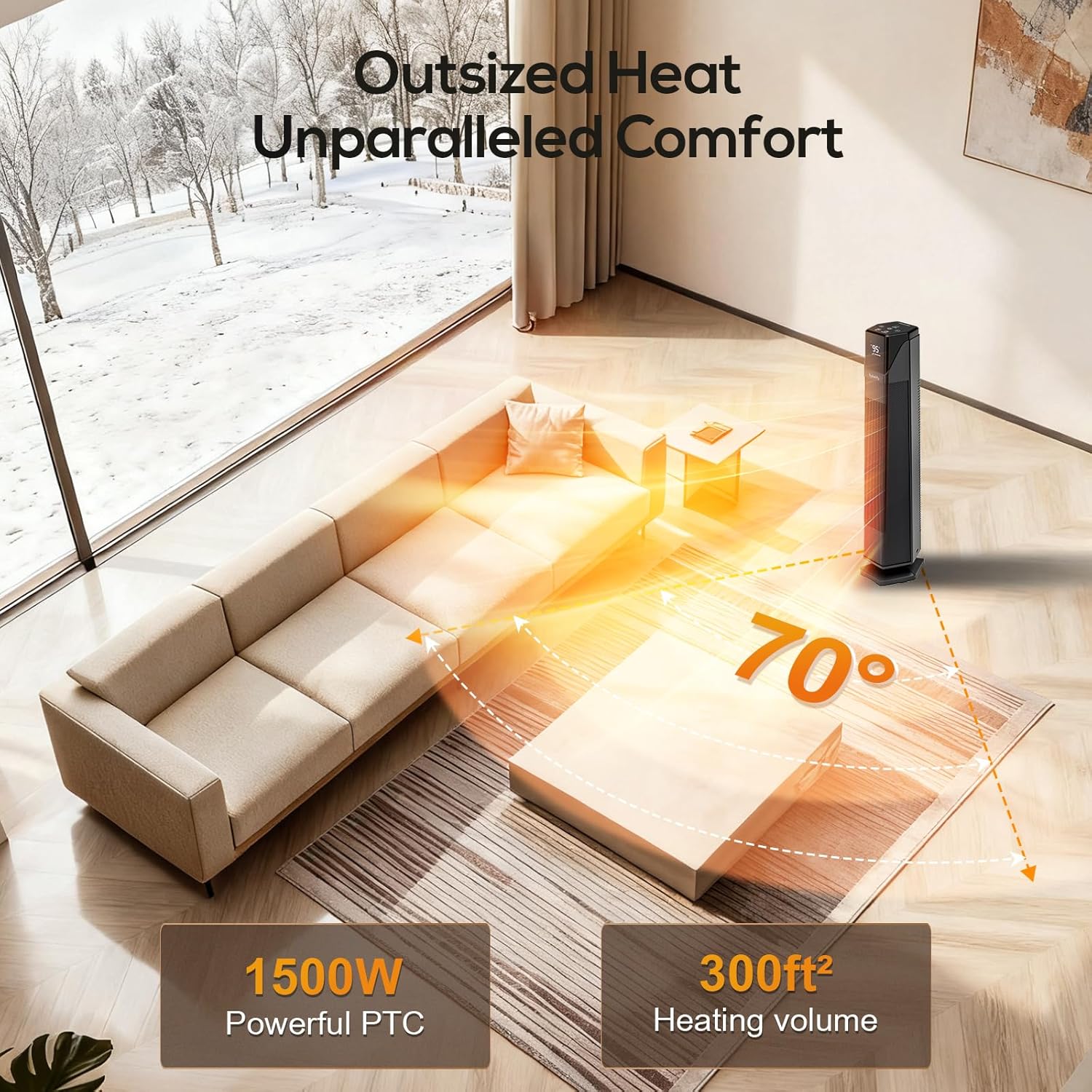 Hykolity Space Heater Large Room, 30