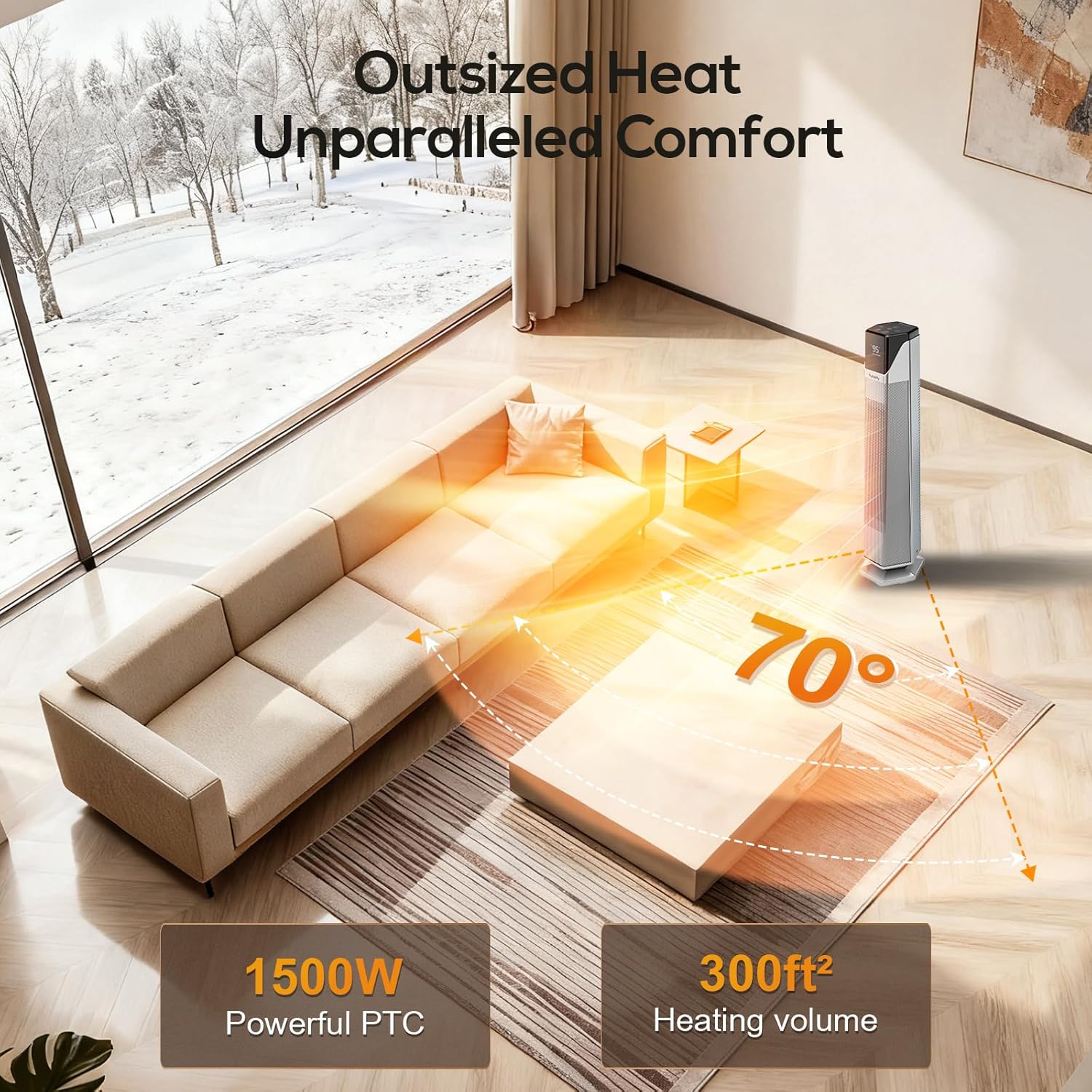 Hykolity Space Heater Large Room, 30
